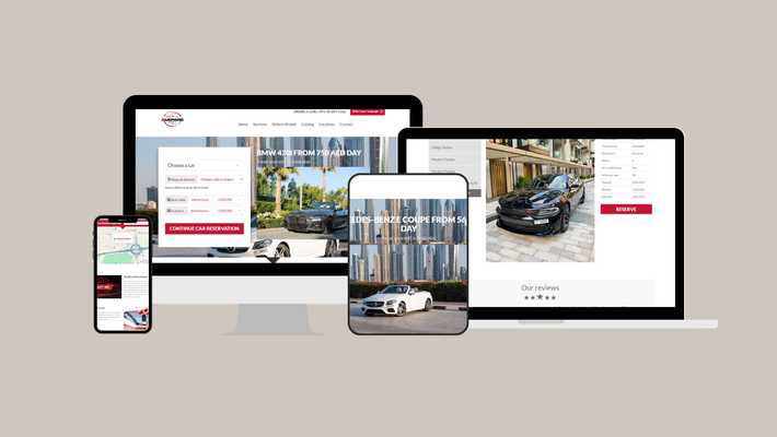 Guepard Car Rental Website Development