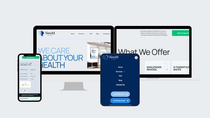 NewM Clinic Website Development