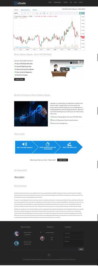 Development of the recommendation service udouble.com