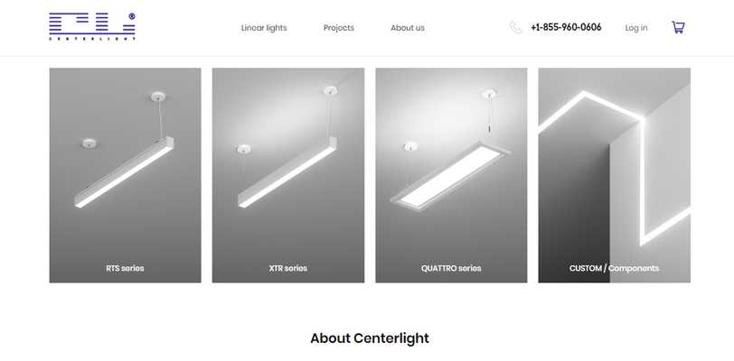 Website development for CENTERLIGHT